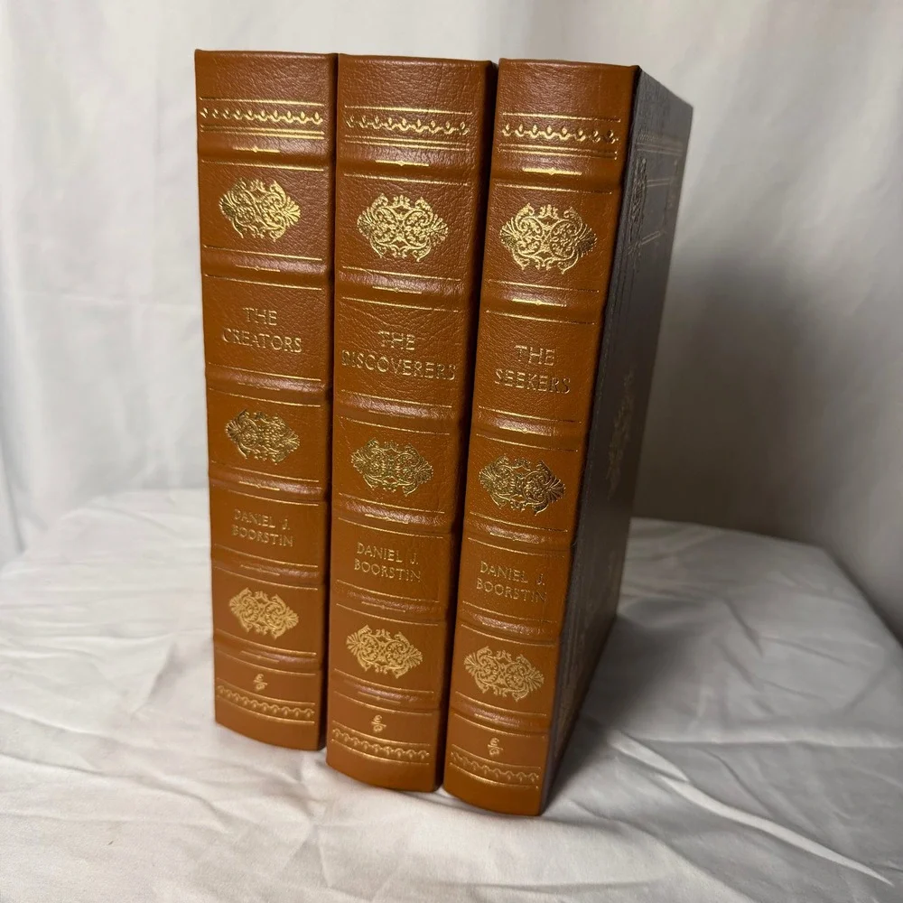 Boorstin Knowledge Trilogy Easton Press Leather 3-Volume Set Discoverers Gift